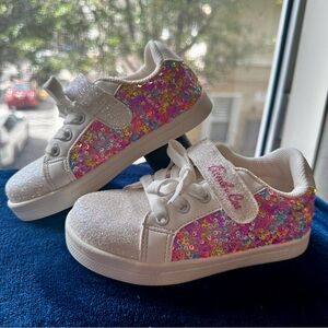 French Cat/ Sequin Toddler Girls Sneakers (T12)